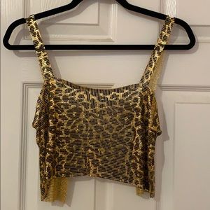 Cheetah print chain top